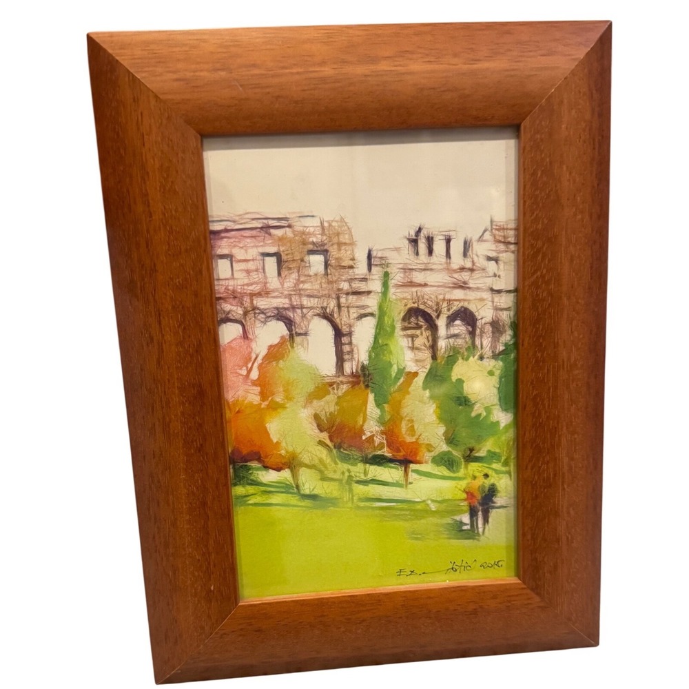 Mladen Milotic 2015 Signed Graphic Art Print Pula Croatia Framed Artist Proof